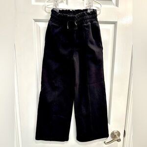 Girls Black Wide Leg Lounge Pant